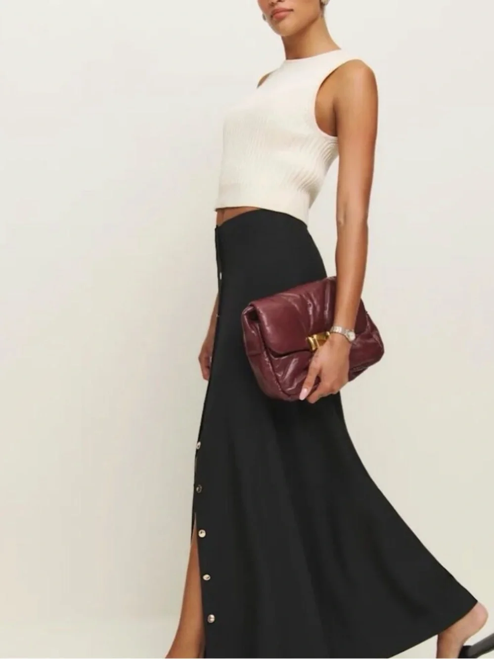 Reformation Andi Low Waist Maxi Skirt NWT